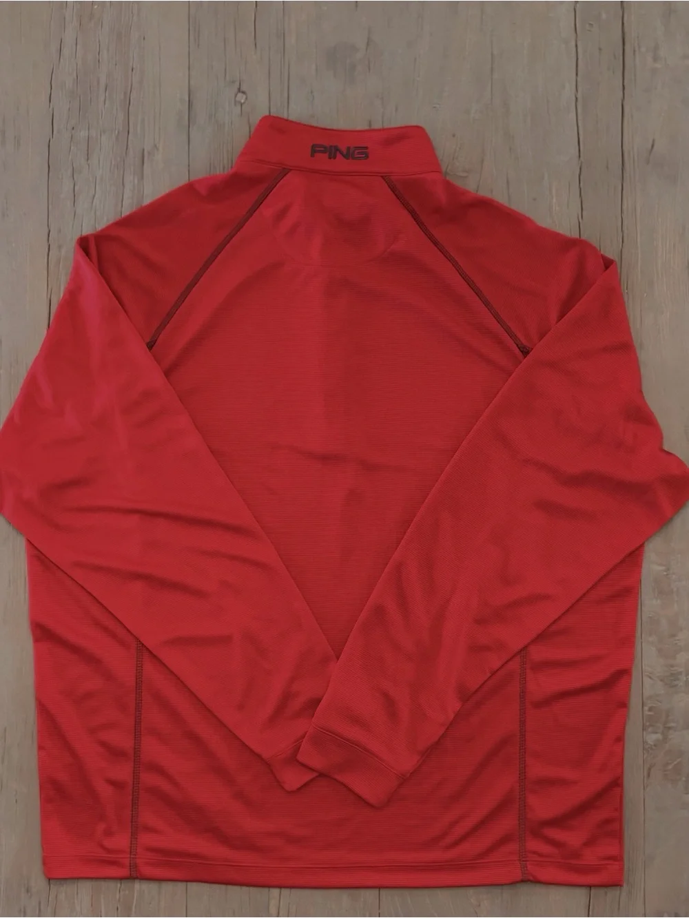 Ping Men’s Golf Performance 1/4 Zip Pullover Jacket Red/Gray Size-XL EUC